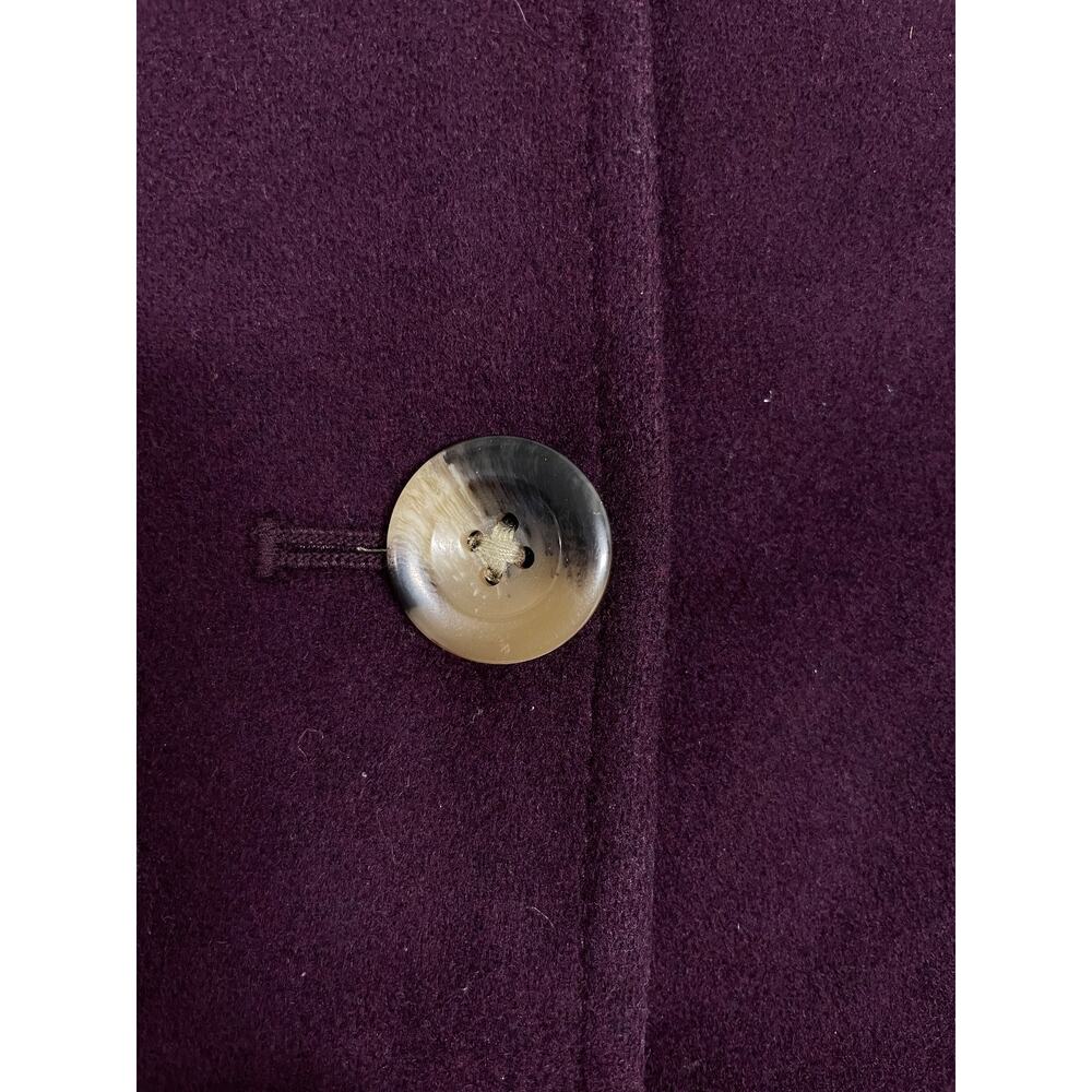 LL Bean Blazer Women 14 Purple Cashmere Wool 3-Button Jacket Single Breast Lined - Picture 10 of 10